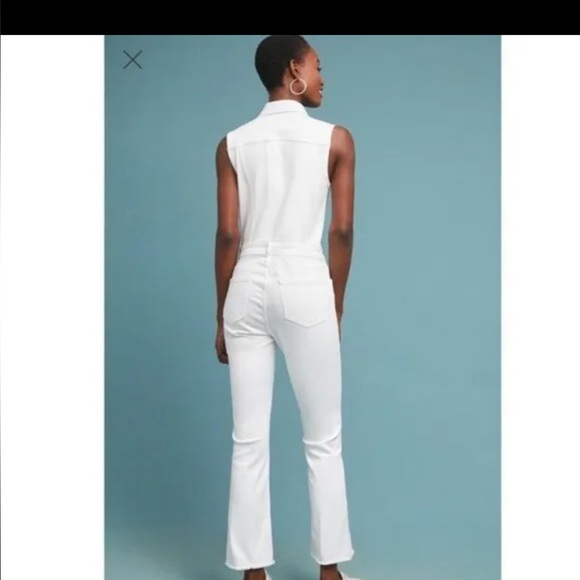 Anthropologie PILCRO FLARED DENIM JUMPSUIT size US 2 - Picture 3 of 5